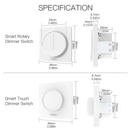 ZigBee Smart Rotary/Touch Light Dimmer Switch Smart Life/Tuya APP Remote Control Works with Alexa Google Voice Assistants EU