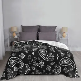 Blankets Bandana Blanket For Sofa Bed Travel Latino Gang Cholo Paisley Pattern