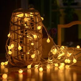 Corda a led luce all'aperto da 10 m a catena a sfera leggera lampada ghirpa lampadina fata feste di casa per matrimoni decorazioni natalizie