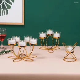 Candle Holders Mental Candlestick Holder For Romantic Candlelight Dinner Props Modern Table Decoration Retro Style Bedroom