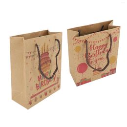 Gift Wrap 12pcs Birthday Bags Cute Large Capacity Happy Party Favor With Handle