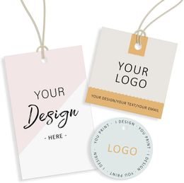 Customised Hang Tags Labels For Clothes Trademark Manufacture Clothing Paper Sewing Tag printed Tags 240323