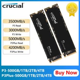 NEW Crucial P3 Plus PCIe 4.0 NVMe M.2 2280 SSD 500GB 1T 2TB P3 PCIe 3.0 4TB Gaming solid state drive For Laptop Desktop