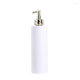 Storage Bottles 12pcs Shampoo Refillable Bottle Gold Lotion Pump Round White Plastic Empty Hair Conditioner Shower Gel 500ml