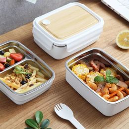 Dinnerware Single Layer Double Lunch Box Container Portable Storage Bento Microwave Children Kids