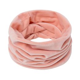 Winter Warm Velvet Neck Ring Scarf For Women Men Solid Colour Soft Neck Warmer Vintage Circle Snood Scarves Couple Neckerchief