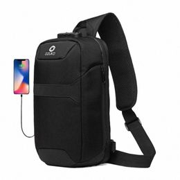 chest Bag Men Anti-theft Crossbody Bags Male Waterproof USB Charging Chest Pack Short Trip Menger Sling Bag Shoulder f8Xi#