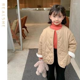 Jackets Thick Warm Children Girls Coat 2024 Solid Long Sleeve Loose Fashion Winter Kids Clothing Outfits