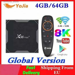 Set Top Box 1000M Android 9.0 TV Box X96 Max Plus Amlogic S905x3 8K Smart Media Player 4GB RAM 64GB ROM X96 Max Set-top Box QuadCore 5G WiFi Q240330