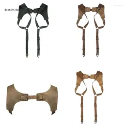 Belts B36D Renaissances Suspenders Harness Strap For Women Man PU Back Supporter Roleplay Costume Shoulder Braces