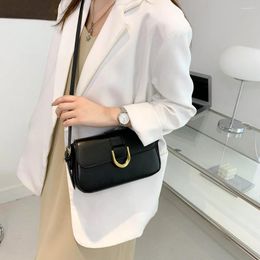 Shoulder Bags Women Retro Bag PU Leather Simple Crossbody Solid Color Zipper Closure Versatile Dating