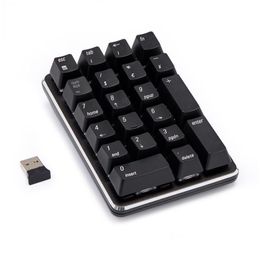 Other Keyboards Mice Inputs Smart 2.4G Usb Wireless Keypad 21 Key Mechanical Numeric For Notebook Desktop Financial Accounting Fast Da Ottiy