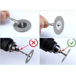 Mini Diamond Cutting Disc Set for Dremel Rotary Accessories Circular Saw Blades Abrasive Grinding Wheels Disc Mandrel Power Tool