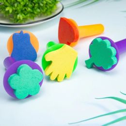 3pcs Kids Drawing Toys Set DIY Sponge Painting Brush Sponge Stamp Stencil Seals Learning Educational Toys for Children Art Craft