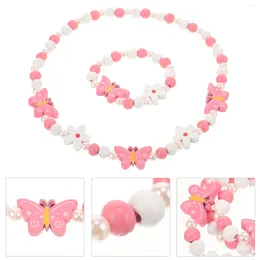 Bangle 1 Set Butterfly Jewellery Necklace Bracelet Girls Kids Style And