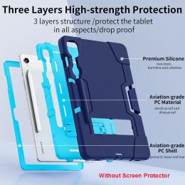 Armor Case For Samsung Galaxy Tab S9 11 SM-X710 X716B X718u Galaxy Tab S7 S8 11 S6 lite 10.4 Heavy Duty Stand Shock Proof Cover