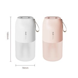 300ml Portable Spray Home Car Humidifier Double Nozzle Cool Mist Aroma Diffuser Usb Charging With Led Night Light Humidificador