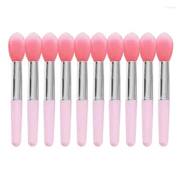 Makeup Brushes 10Pcs Silicone Lip Brush For Lipsticks Women Girl Applicators