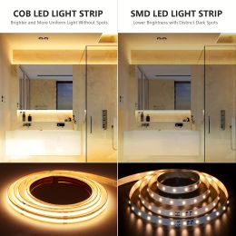 3/5M COB Light with Line Light 12V Low-voltage Self-adhesive LED Light Strip Living Room Cabinet Flexible Soft Light Decorative