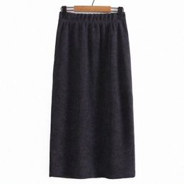 4xl Plus Size Skirt Women 2023 Spring Slim Shows Thin Temperament Stretch Back Split Bottoms Oversized Curve Clothes F7K2#