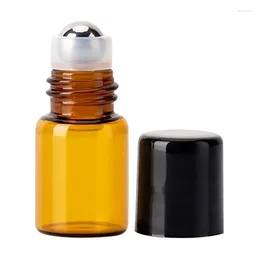 Storage Bottles Mini Empty Glass Rolling Ball Bottle Essential Oil Perfume Liquid Container Refillable Travel Tool