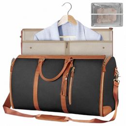 large Travel Bag Women PU Folding Suit Storage Bag Large Capacity Hand Lage Bag Multi Functi Waterproof Portable Travel b4wL#