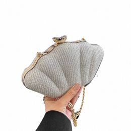 fi Women Shoulder Handbags Shell Bag Chain Cute Small Rhineste Evening Bag Ladies Party Phe Mey Pouch Crossbody Bags b4Ck#