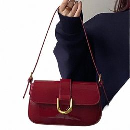 women Flap Satchel Bag Fi Menger Bag Strap Adjustable Patent Leather Shoulder Bags Crossbody Sling Bag Stylish Purse T8OF#