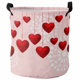 Laundry Bags Valentine'S Day Love Pendant Decor Foldable Basket Kid Toy Storage Waterproof Room Dirty Clothing Organiser