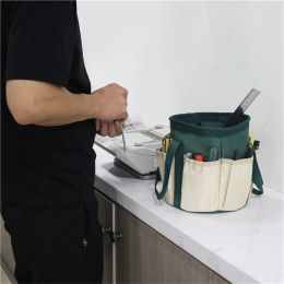 HOT Portable Barrel Tool Bucket Bag 6 Pocket Garden Small Kit Hardware Accessories Tool Bucket Organiser 3.5 Gallon