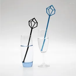 Party Decoration Diamond Style Acrylic Drink Stirre Sticks Mixed Colour Wedding / Birthday Supplies With