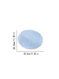 Bath Mats Bathroom Mat Anti-slip Sucker Round With Drain Hole Silicone Bathing Rugs Foot Massage Pad Bathtub Soft Shower