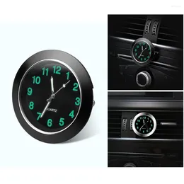 Table Clocks Luminous Car Mini Clock Automobiles Internal Stickable Digital Watch Mechanics Quartz Auto Ornament Accessories Gifts