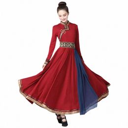 mgolian Traditial Hanfu Clothing Classical Natial Costumes Tibetan Dance Costume Minority Folk Dance Costumes Stage Show y7Fy#