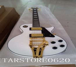Whole white electric guitar Jazz guitar Rosewood fingerboard Golden accessories 1801678