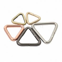 10-50pcs 6 Colours 20/25/32/38mm metal open triangle ring for bags parts,alloy harde round edge d rings,free drop ship W7hR#