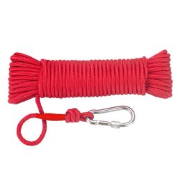 Survival 8mm Emergency Escape Rope With Climbing Magnet Fishing Rope Nylon Rescue Safety Rope 20m Length For Outdoor Sports