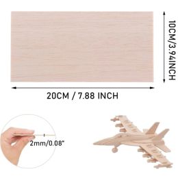 5/10pcs Balsa Wood Sheets Ply 100/200/300mm Long 100mm Wide 1-8mm Thick For Craft DIY Project Wood DIY Craft Accessories