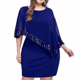 autumn Winter Plus Size Sexy Irregular Design Bag Hip Dr Women Off-shoulder Sequin Fi Oversized Chic Vestidos De Fiesta u3XI#