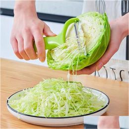 Other Knife Accessories Stainless Steel Wide Mouth Cabbage Grater Fruit Peeler Potato Slicer Cooking Tools Kitchen Mhy004 Drop Deliver Ots3Y