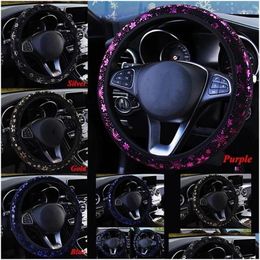 Steering Wheel Covers Ers Car Er Snowflake Pattern Showing Personality For Women 37-38Cm Kit Drop Delivery Automobiles Motorcycles Int Ot5K4