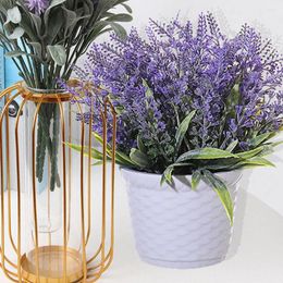 Decorative Flowers Artificial Plant Lavender Desktop Adornments Summer Decorations For Home Plants Fake Bonsai Party Ornament