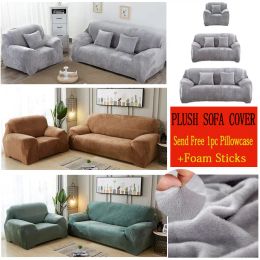 Thicken Plush Elastic Sofa Covers for Living Room Universal All-inclusive Sectional Couch Cover Sofa Cover 1/2/3/4 seater