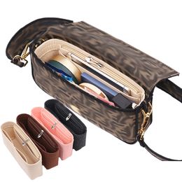 Felt Cloth Insert Bag Organiser Fits Women's Baguette Bag Makeup Tote Handbag Organisers Travel Inner Purse Cosmetic Bags