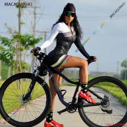 Racing Sets Long Sleeve Cycling Skirt Brazil Women's Jumpsuit Sale Summer Bike Gym Clothes Macaquinho Ciclismo