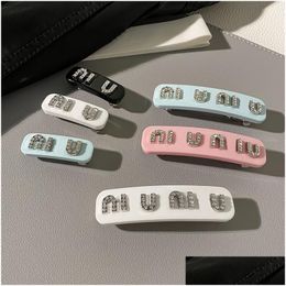 Hair Clips Barrettes Morandi 7Color Clip Love Women Gift Pink New Autumn Luxury Jewellery Designer Iamond Headwear High Quality Fashion Ot831