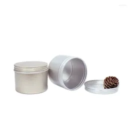 Storage Bottles 36pcs Gold Silver Aluminum Candle Tins 100ml Cream Containers 65x50mm Cosmetic Accessory Hair Wax Jars Tin Metal Flower Tea