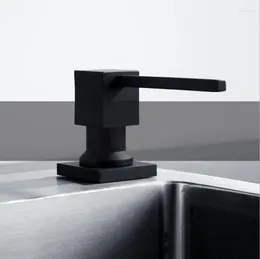Liquid Soap Dispenser 304 Stainless Steel Sink Black ABS Bottle Kitchen Use Wash Basin Accessories Refill
