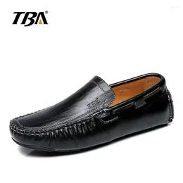 Walking Shoes 2024 TBA Men's Water-proof Peas Leathert Slip-on Breathable Lazy Simple Non-slip Travel T6867