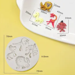 Baking Moulds Animal Baby Flower Silicone Mould Fondant Cake Decoration Hand Made Decorating Leaves Chocolate Candy Silica Gel